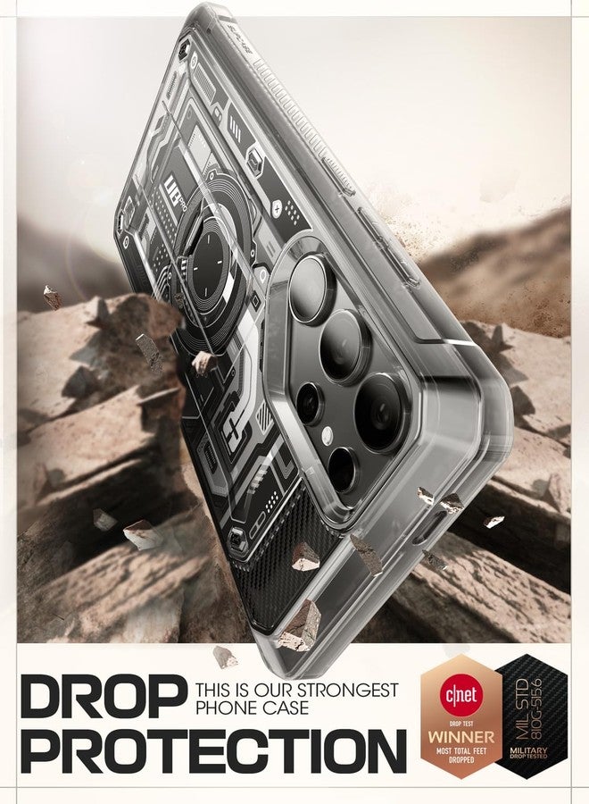 SUPCASE Unicorn Beetle Pro for Samsung Galaxy S24 Ultra Case with Stand, [2 Front Frame] 360 Full-Body Belt-Clip & Kickstand Case with Screen Protector Phone Case for S24 Ultra, Frost Black - Image 3