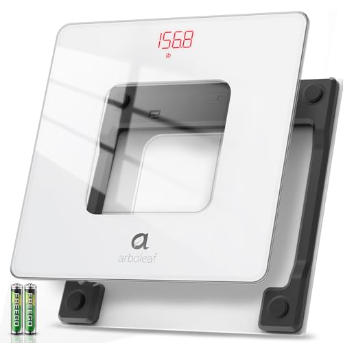 arboleaf Scale for Body Weight, High-Precision Digital Bathroom Scale with LED Display, Sleek & Durable, 400lb Capacity for Home Use - Image 1