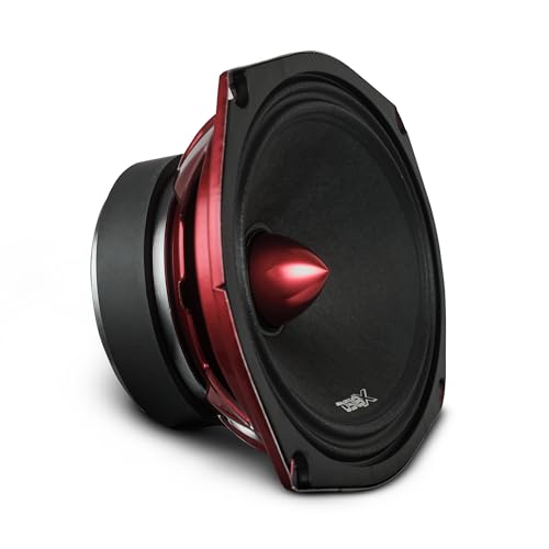 DS18 PRO-X694 BM Loudspeaker - 6x9, Midrange, Red Aluminum Bullet, 400W Max, 200W RMS, 4 Ohms - Premium Quality Audio Door Speakers for Car,Truck and Motorcycle Stereo Sound System (1 Speaker) - Image 1