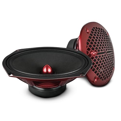 DS18 PRO-X694 BM Loudspeaker - 6x9, Midrange, Red Aluminum Bullet, 400W Max, 200W RMS, 4 Ohms - Premium Quality Audio Door Speakers for Car,Truck and Motorcycle Stereo Sound System (1 Speaker) - Image 5