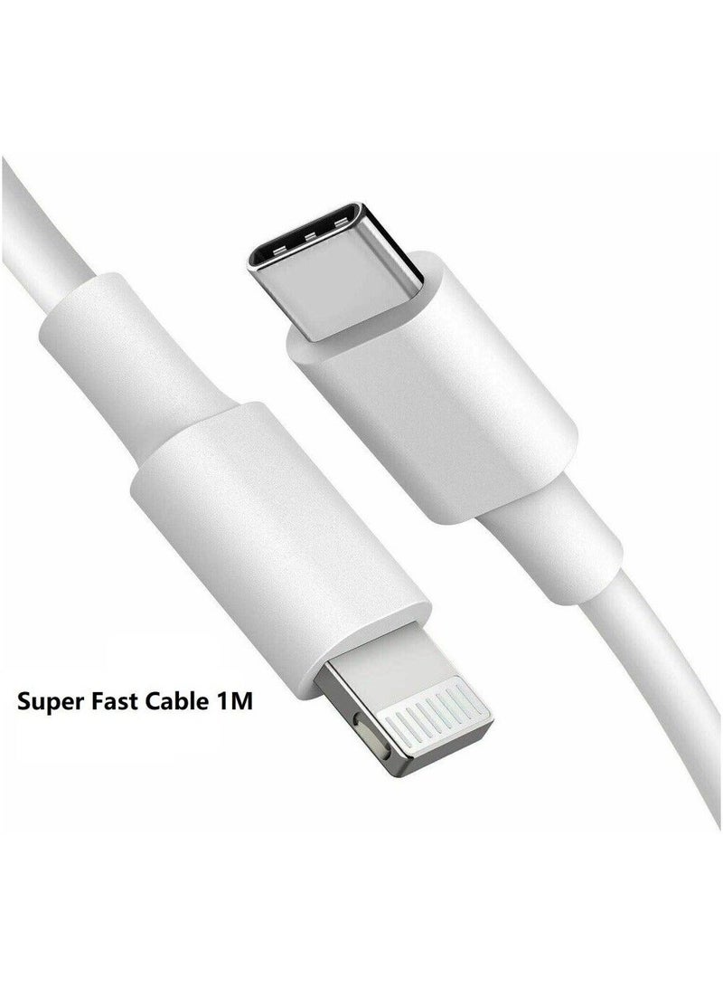 MUNTAQI For iPhone 14 13 12 11 Pro XR XS Fast Charging 20W USB-C PD Plug Charger & Cable - Image 3