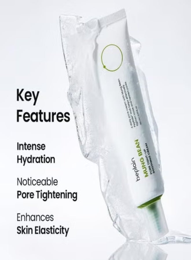 beplain 2-PACKS Mung Bean Pore Tight-Up  Soothing Cream , Hydrating and Moisturizing Face Cream that Soothes Pores and Firms the Skin,Suitable for Sensitive Skin 60ml*2 - Image 3