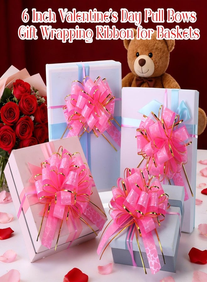 Poen مجموعة بوين من 36 قطعة من شرائط سحب هدايا عيد الميلاد، شرائط كبيرة 6 بوصات، مثالية للأعمال اليدوية، وسلال هدايا عيد الميلاد، وحفلات الزفاف، وتزيين حفلات أعياد الميلاد (لون وردي). - Image 4