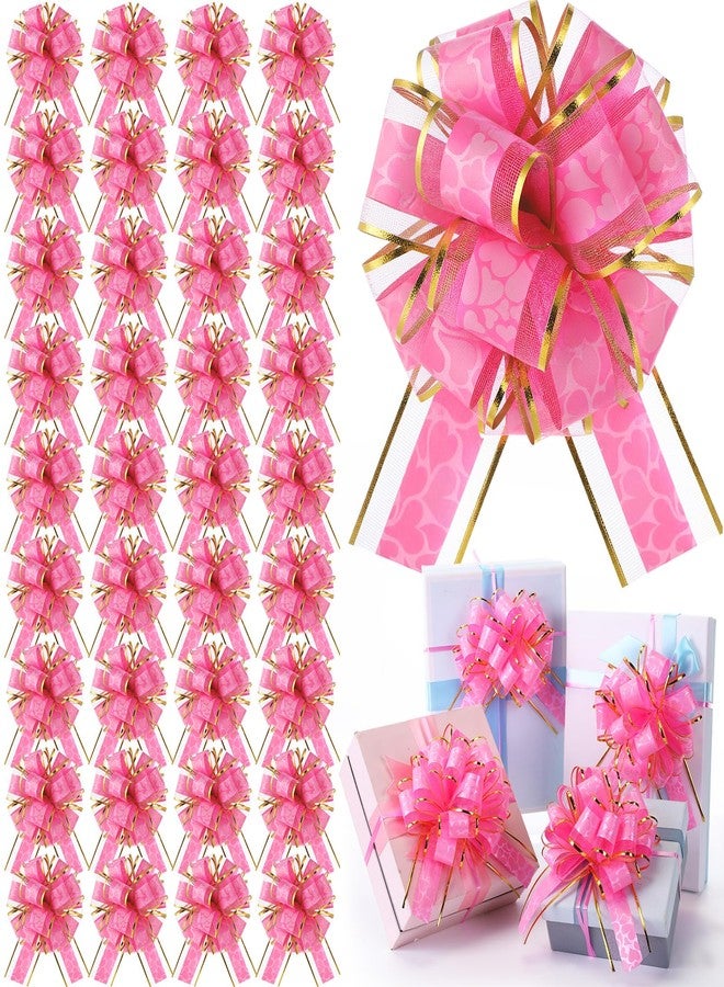 Poen مجموعة بوين من 36 قطعة من شرائط سحب هدايا عيد الميلاد، شرائط كبيرة 6 بوصات، مثالية للأعمال اليدوية، وسلال هدايا عيد الميلاد، وحفلات الزفاف، وتزيين حفلات أعياد الميلاد (لون وردي). - Image 1