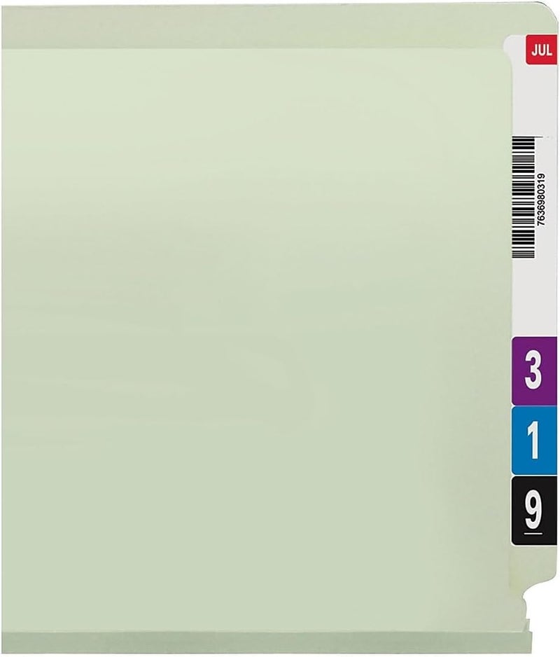 Smead مجلد ملف مع مشابك SafeSHIELD، 2 مشابك، توسع 3"، حجم حرف، رمادي/أخضر، 25 في العلبة (34725) - Image 5