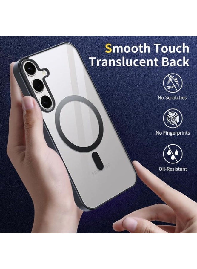 ACLIX Clear Magnetic Case for Samsung Galaxy A26 [Shockproof & Slim] Clear Hard Back Cover with high-Grade Protection | Black - Image 3