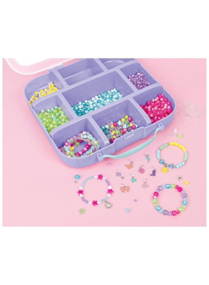 Make It Real Make It Real: Creator Bead Studio - 1443 pc, DIY Bracelet Kit, Beads & Charms, Design & Make 30+ Bracelets, Jewelry Craft, Carry Case, Girls & Kids 8+ - Image 2