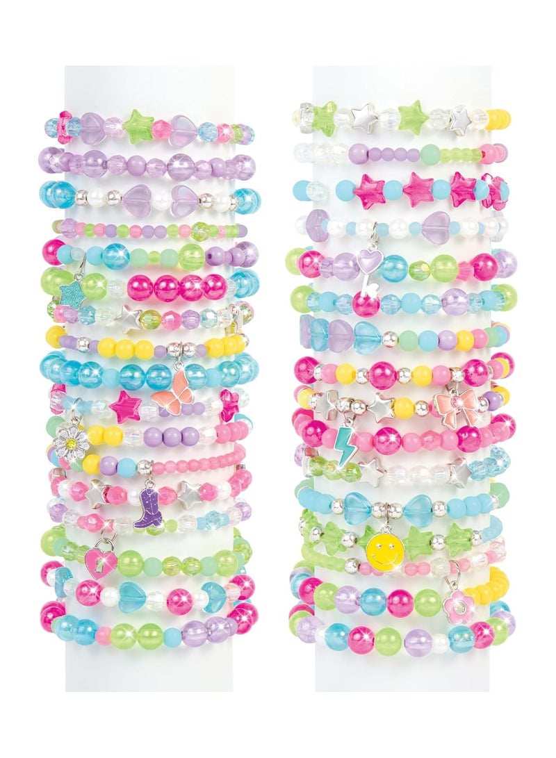 Make It Real Make It Real: Creator Bead Studio - 1443 pc, DIY Bracelet Kit, Beads & Charms, Design & Make 30+ Bracelets, Jewelry Craft, Carry Case, Girls & Kids 8+ - Image 4
