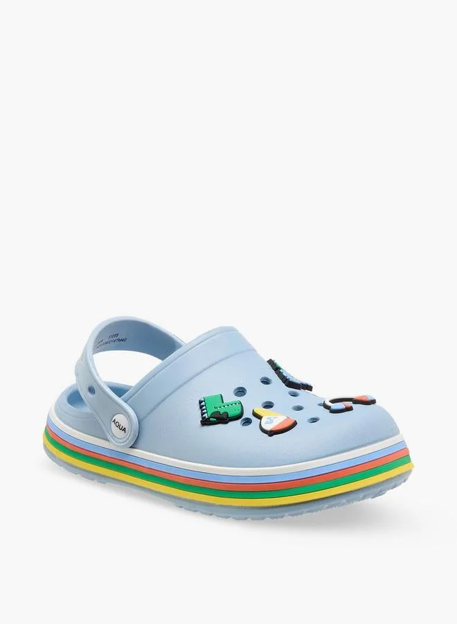 أكوا Boys Backstrap Jibbitz Accent Clogs