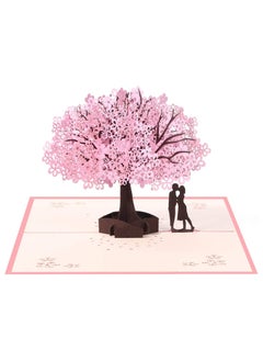 3D Card Wedding Anniversary Pop up with Romantic Lovers Under Cherry Tree Mother's Day