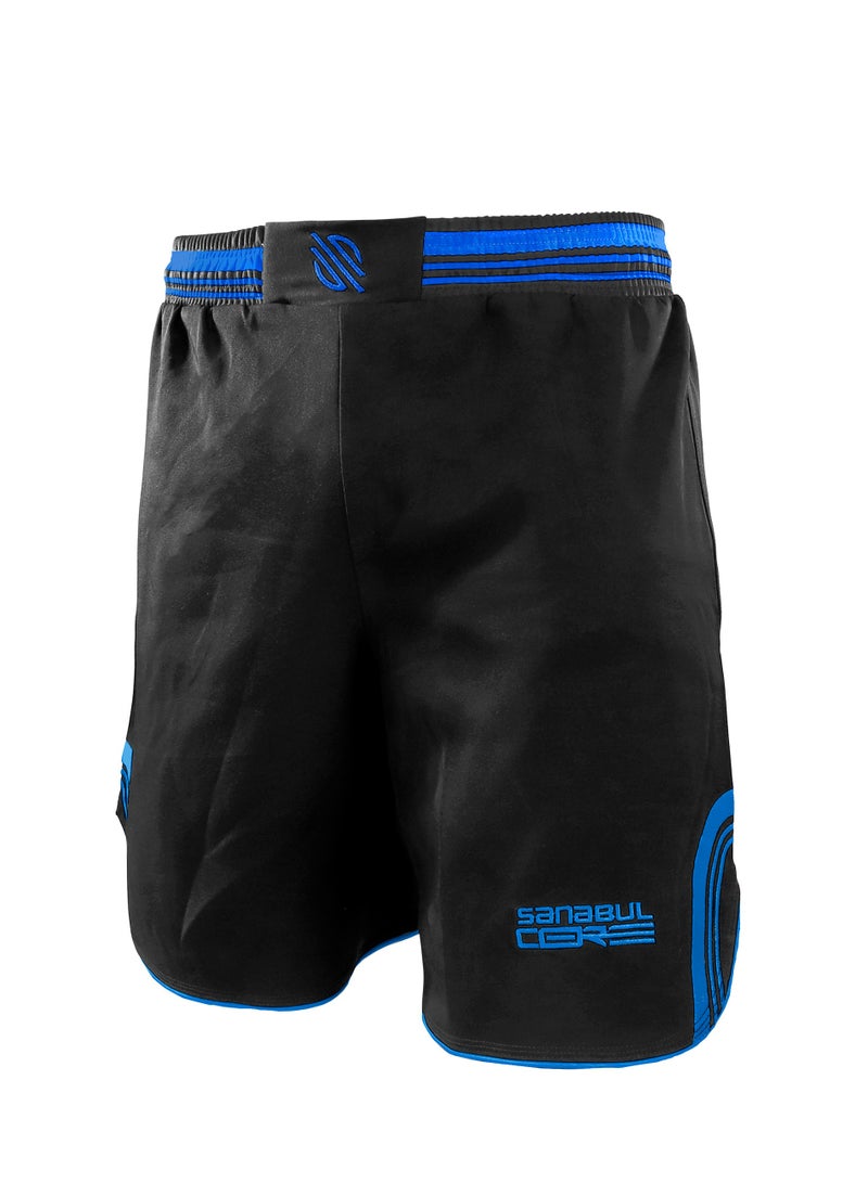 سنابول شورت Sanabul Core MMA – أسود، مقاس X-Large، للملاكمة والجيو جيتسو والمصارعة للرجال - Image 1