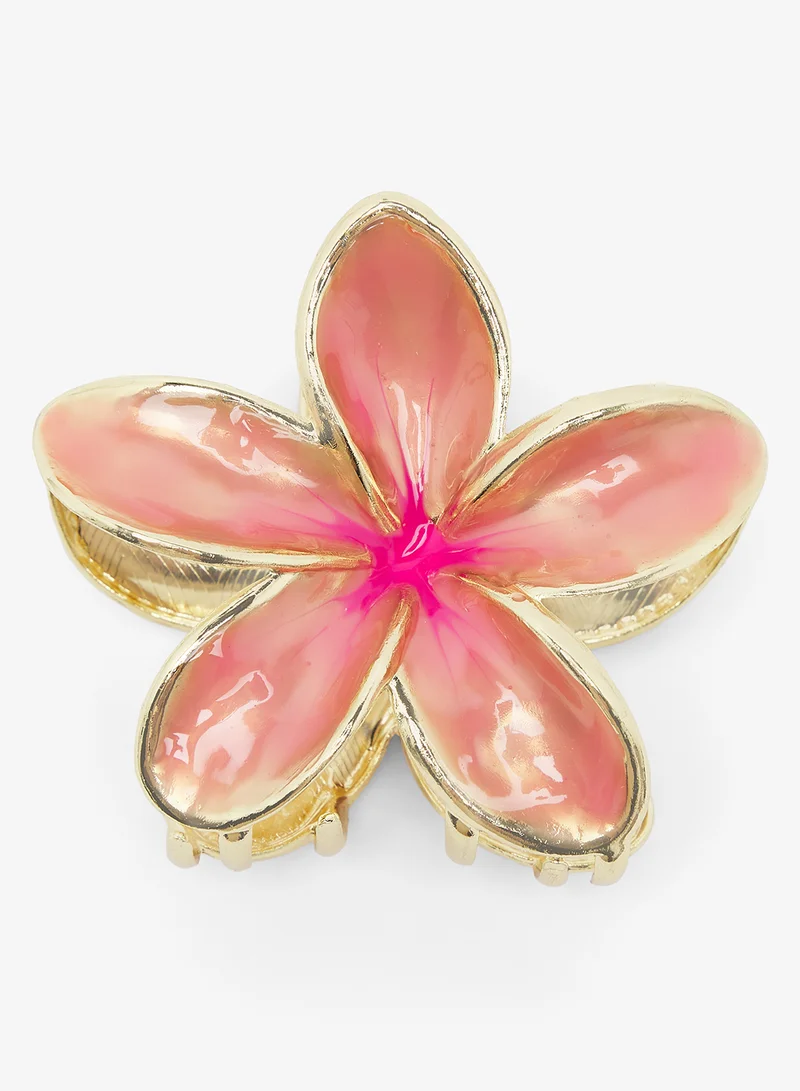 Ginger Metallic Flower Hair Claw