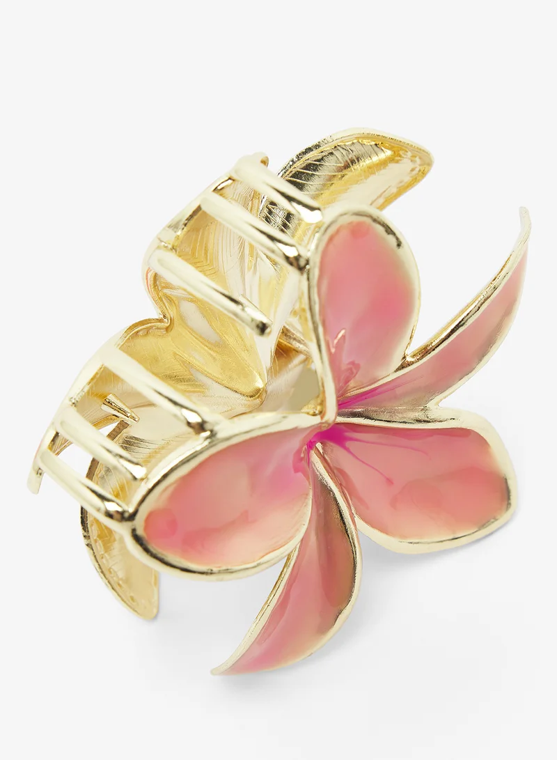 Ginger Metallic Flower Hair Claw