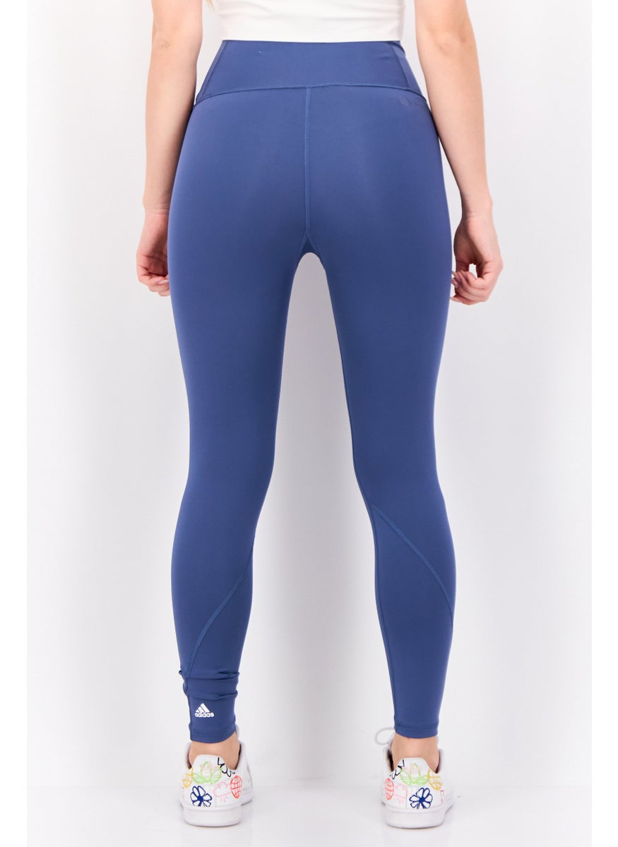 Adidas Women Sportswear Fit Training Leggings, Blue  - Image 4