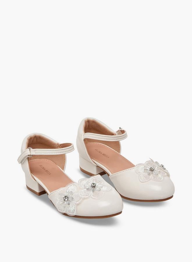 Flora Bella By Shoexpress Girls Block Heel Ballerina Shoes - Image 3