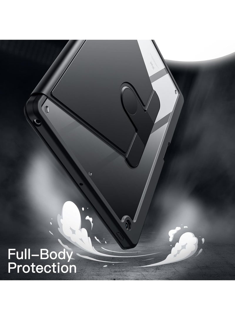 DUSALA Rotating Case for iPad 9/8/7 (10.2-Inch, 2021/2020/2019 Model, 9th/8th/7th Generation) with Pencil Holder,360 Degree Rotation Protective Stand Slim Cover Clear Back, Auto Wake/Sleep (iPad 10.2) - Image 4