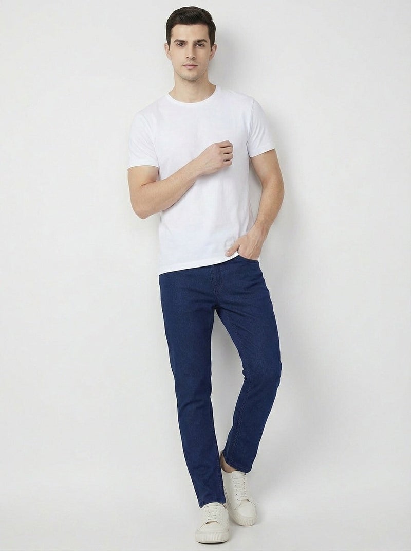 inkd Men's Classic Regular Fit Jeans with 5 Pocket Styling | Mid- Rise | Soft & Stretchable - Image 4