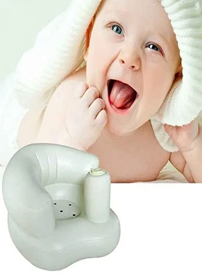 VBM Inflatable Baby Bathroom Stools, Baby Inflatable Seat, Booster Learn to Sit Sofa, Baby Bath Chair Seat, with Backrest, for Training Seat, Dining, Bath Chair, Baby Sofa (Japan Soft Baby Bath) - Image 5
