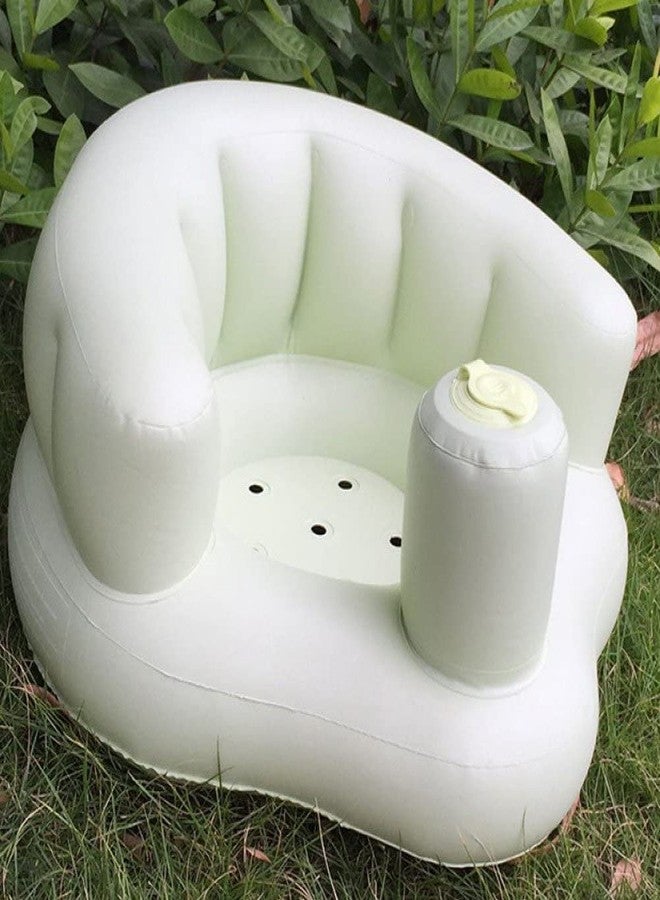 VBM Inflatable Baby Bathroom Stools, Baby Inflatable Seat, Booster Learn to Sit Sofa, Baby Bath Chair Seat, with Backrest, for Training Seat, Dining, Bath Chair, Baby Sofa (Japan Soft Baby Bath) - Image 1