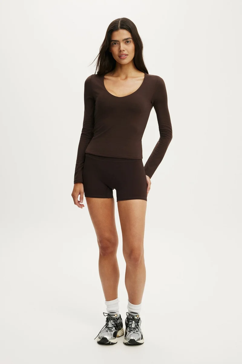 Cotton On  ULTRA SOFT SCOOP NECK LONG SLEEVE TOP for Women | Best Price UAE
