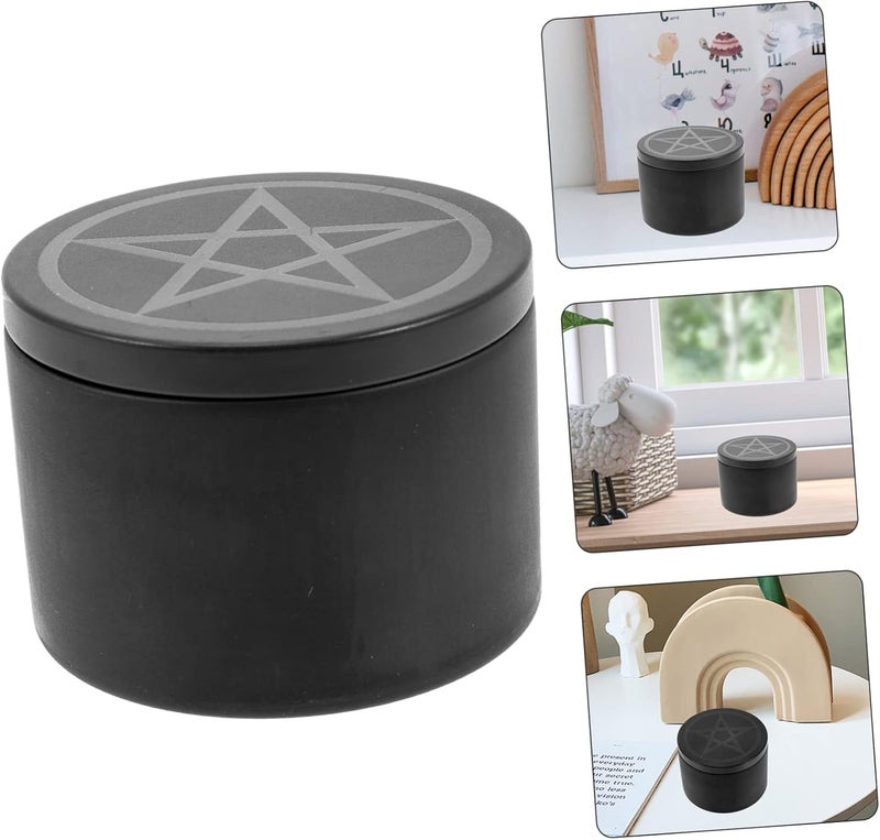 GLSTOY 3pcs Tinplate Round Storage Container Star Pattern Decorative Tea Jar for Loose Tea Candies and Candles Smooth Portable Design - Image 5