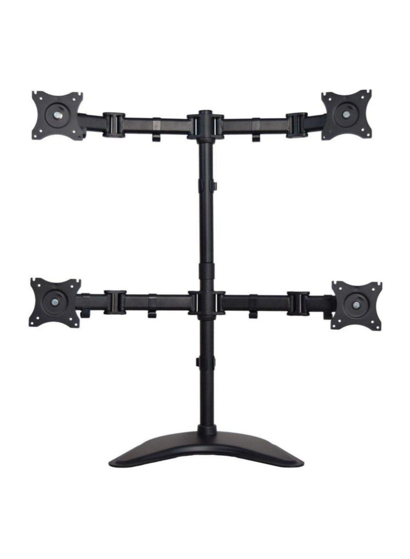 ELTRAZONE Full Motion Quad Monitor Desk Mount, Fully Adjustable Desk Free Stand for 4 LCD Monitors Screens 13 Inch to 27 Inch Supported - Image 3