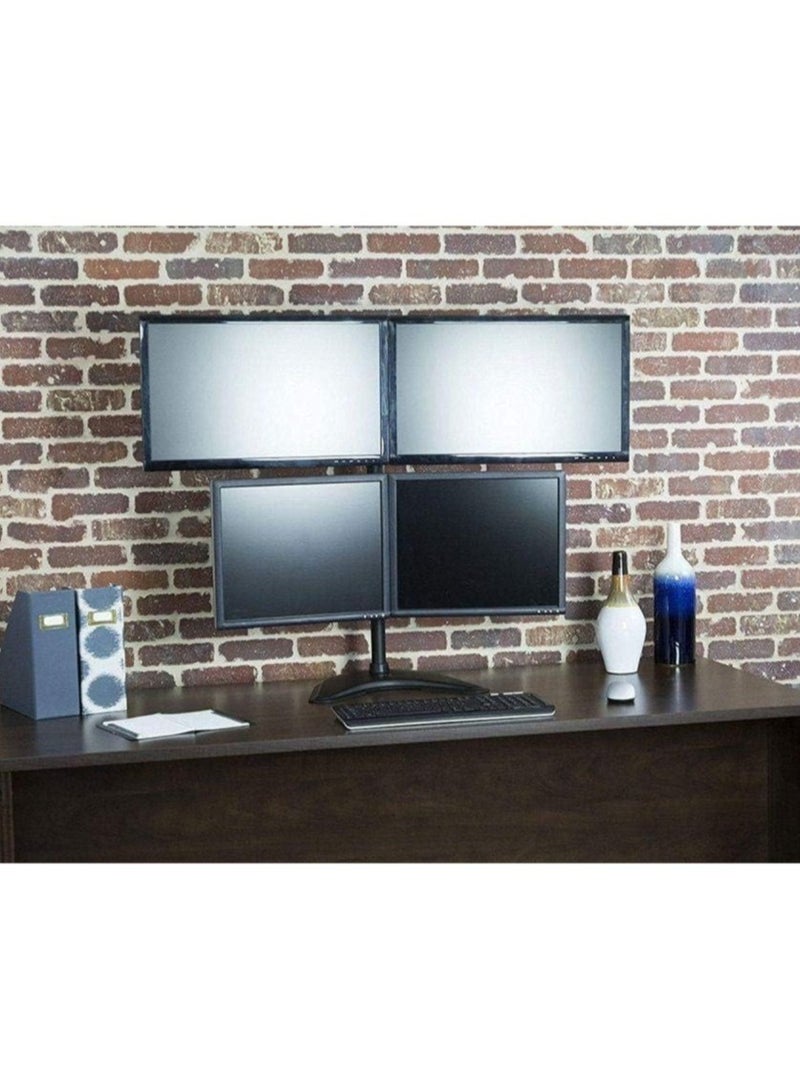 ELTRAZONE Full Motion Quad Monitor Desk Mount, Fully Adjustable Desk Free Stand for 4 LCD Monitors Screens 13 Inch to 27 Inch Supported - Image 2