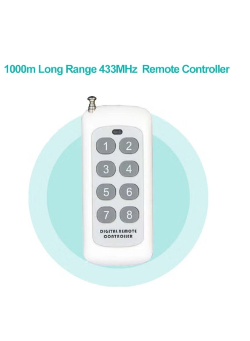1000m Long Range Distance High Power 1CH Wireless Remote Control Transmitter White  - Image 3