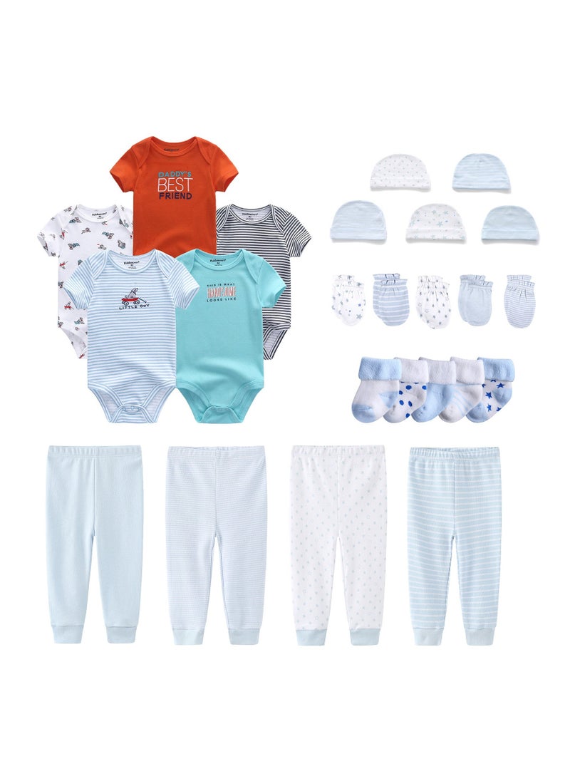 RedMapleTEK 24-Piece Set Of Newborn Baby Jumpsuit, Pants, Hat, Gloves, Socks - Image 1