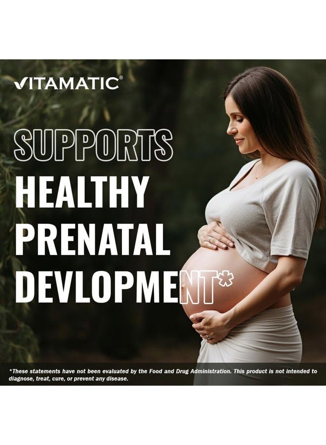 Vitamatic Folic Acid 1000 mcg (1 mg) - Vegetarian Tablets - 1667 mcg DFE - Vitamin B9 (240 Count (Pack of 2)) - Image 4