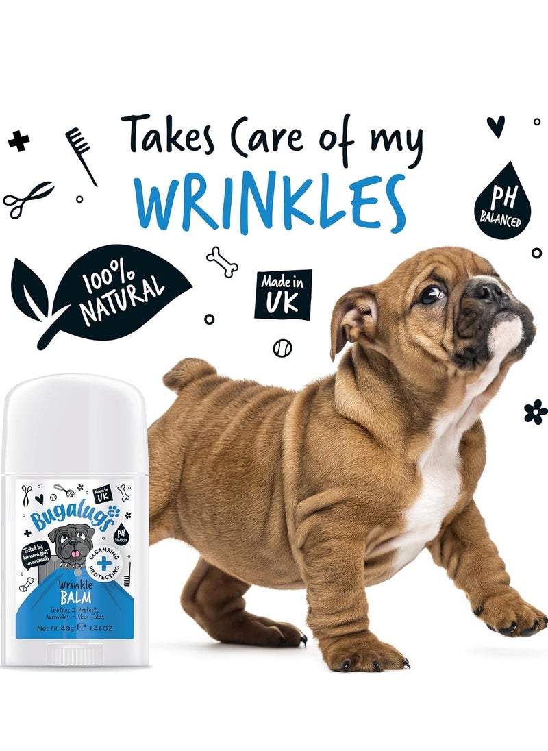 BUGALUGS - Nose and Paw Balm for Bulldogs French Bulldogs wrinkly dogs and cats For itchy wrinkle folds paws and nose anti itch and itchy dog skin relief Great itch remedies for dogs 40g Stick - Image 1