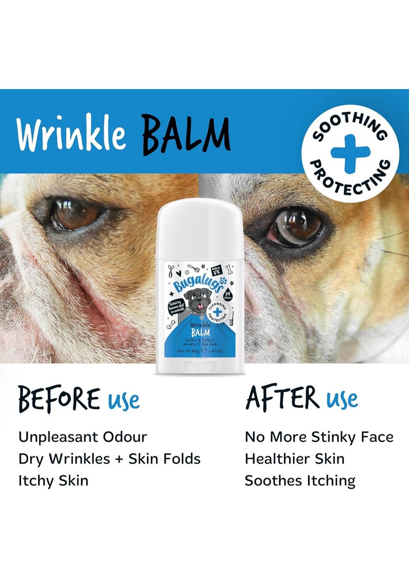 BUGALUGS - Nose and Paw Balm for Bulldogs French Bulldogs wrinkly dogs and cats For itchy wrinkle folds paws and nose anti itch and itchy dog skin relief Great itch remedies for dogs 40g Stick - Image 1