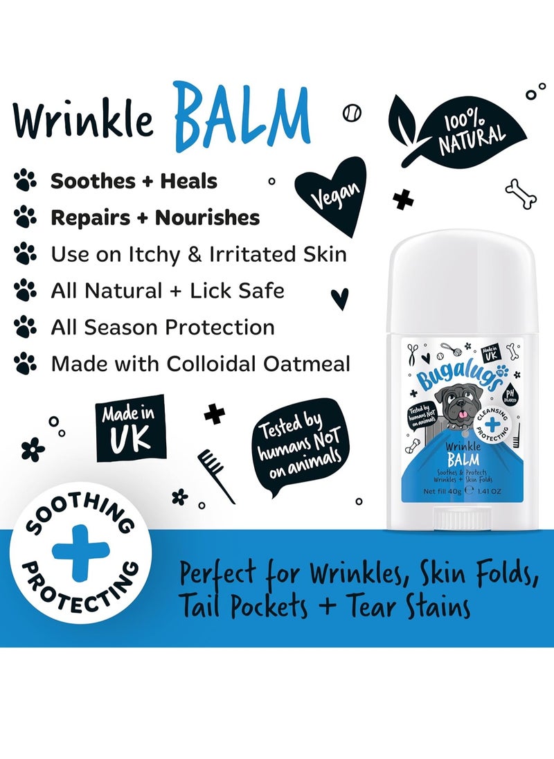 BUGALUGS - Nose and Paw Balm for Bulldogs French Bulldogs wrinkly dogs and cats For itchy wrinkle folds paws and nose anti itch and itchy dog skin relief Great itch remedies for dogs 40g Stick - Image 1