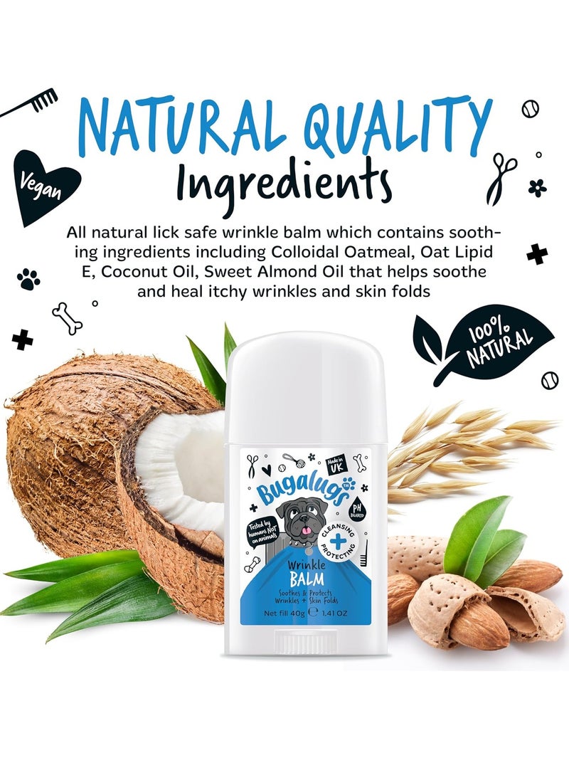 BUGALUGS - Nose and Paw Balm for Bulldogs French Bulldogs wrinkly dogs and cats For itchy wrinkle folds paws and nose anti itch and itchy dog skin relief Great itch remedies for dogs 40g Stick - Image 1
