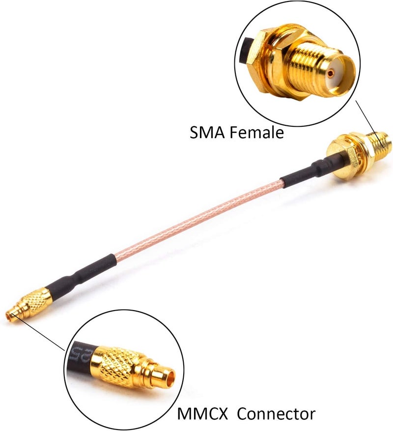 FPVKing FPV Antenna Extension Cable Adapter 95mm/3.7inch MMCX to SMA Female Low Loss Antenna for FPV Racing Drone Quadcopter DIY Accs - Image 2