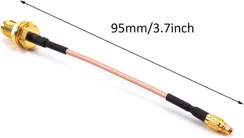 FPVKing FPV Antenna Extension Cable Adapter 95mm/3.7inch MMCX to SMA Female Low Loss Antenna for FPV Racing Drone Quadcopter DIY Accs - Image 3