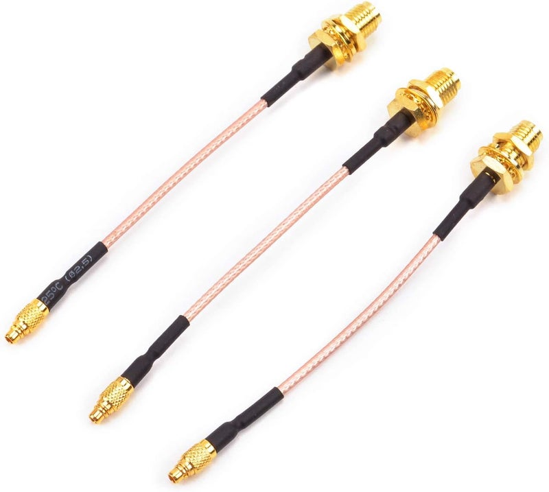 FPVKing FPV Antenna Extension Cable Adapter 95mm/3.7inch MMCX to SMA Female Low Loss Antenna for FPV Racing Drone Quadcopter DIY Accs - Image 1