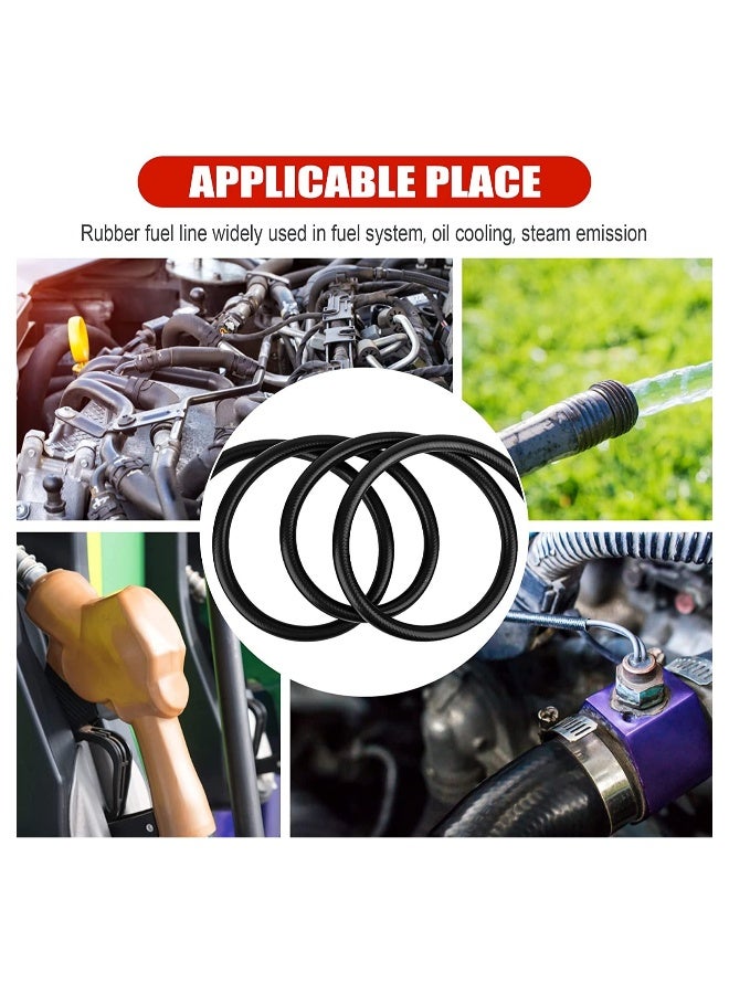 خرطوم وقود بقطر 3/8 بوصة طول 10 أقدام من نيون بروتين مطاطي مع قفل دفع ضغط عالي 300 PSI لأنظمة وقود السيارات والمحركات - Image 5