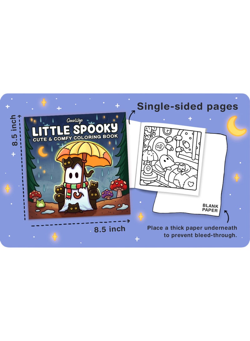 cocowyo Little Spooky:Coloring Book for Adults and Teens Featuring Cute Creepy Creatures in Cozy Moments for Relaxation - Image 5