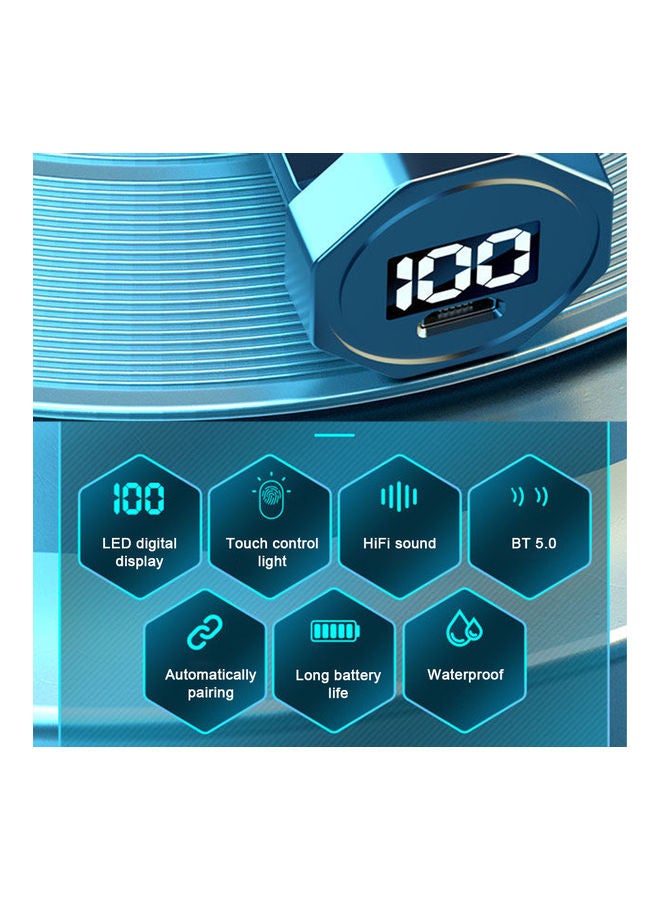 Tws Bluetooth Mini Wireless Earphones Blue - Image 5