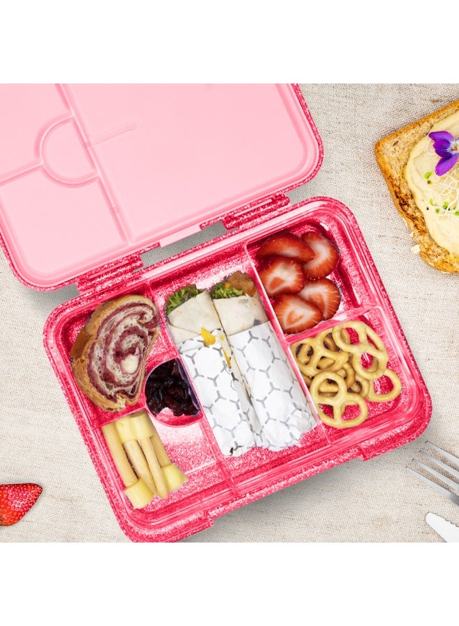 Cocobee Kitten Bento Lunch Box, 6 Adjustable Compartments, - Pink - Image 3