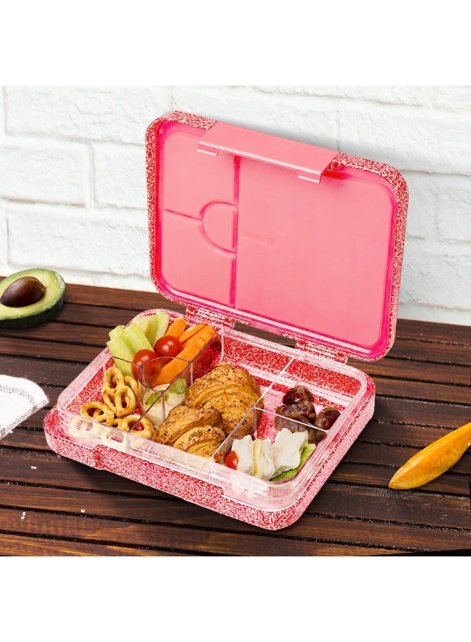 Cocobee Kitten Bento Lunch Box, 6 Adjustable Compartments, - Pink - Image 4