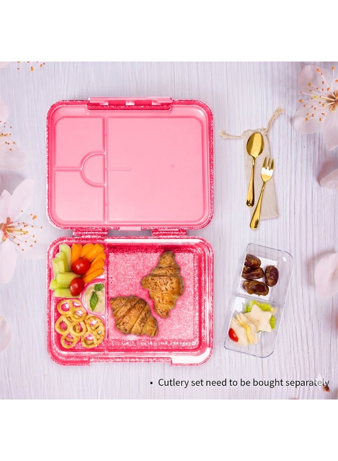 Cocobee Kitten Bento Lunch Box, 6 Adjustable Compartments, - Pink - Image 5