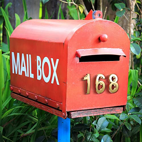 Hotop 20 Pieces Mailbox Numbers for House Outside 0-9 Door Room Signs Self Adhesive Address Number Sticker for Office Wall Apartment Decorative(2 Inch,Gold) - Image 2