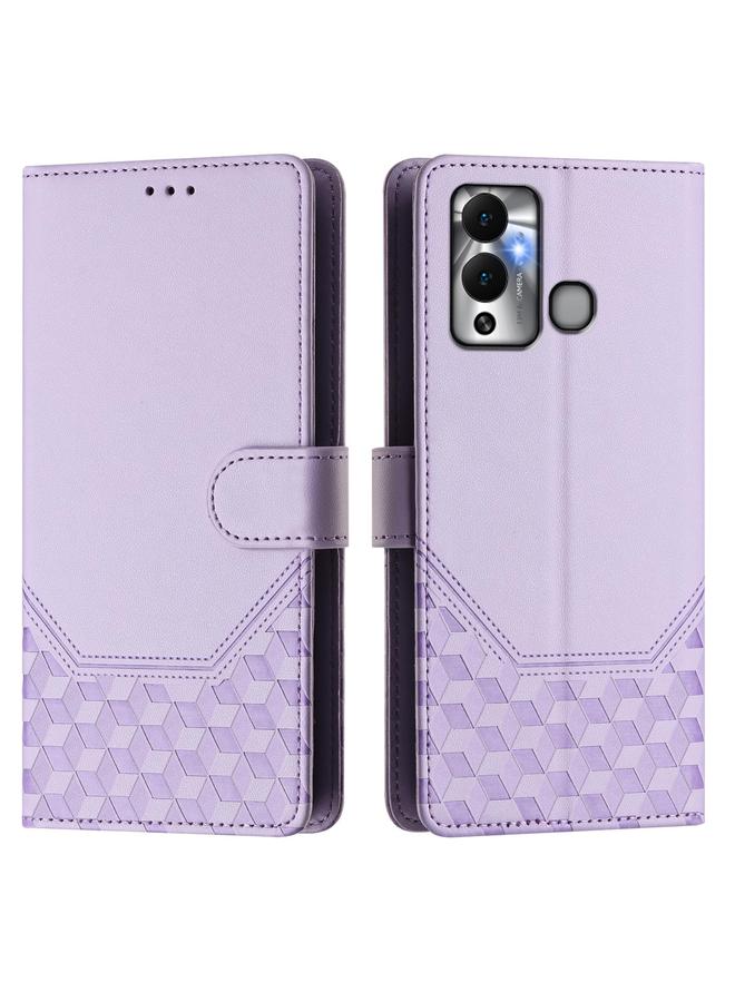 S-TOP Case For Infinix Hot 12 Play Honeycomb Embossing RFID Leather Phone Case - Image 2