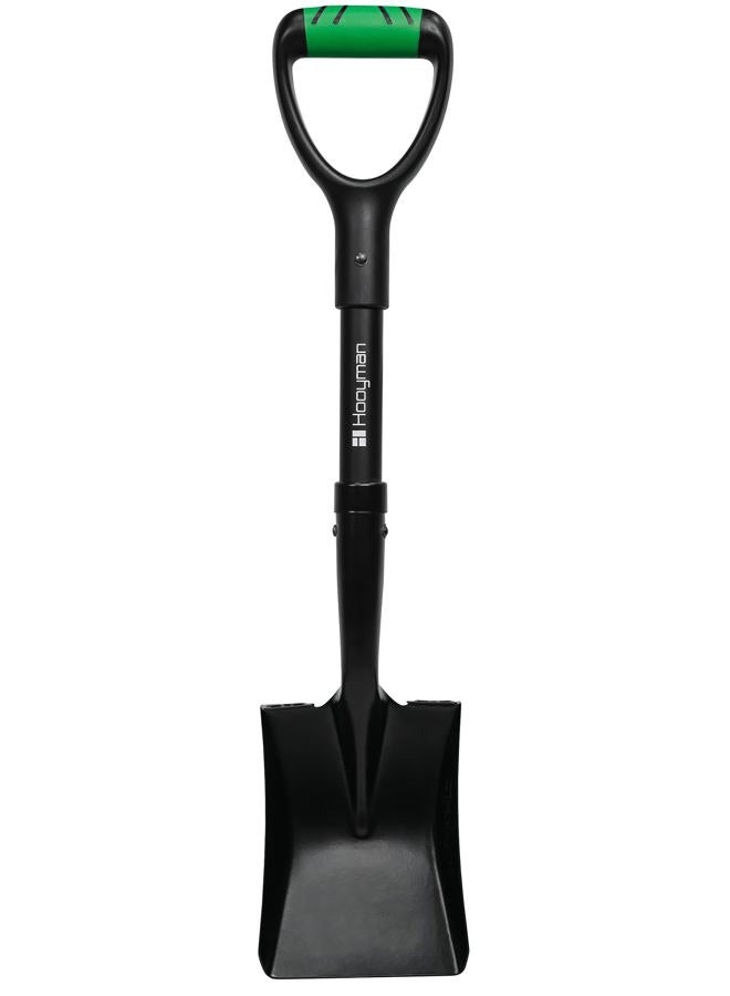 Hooyman Mini Transfer Shovel with Heavy Duty Carbon Steel Construction, Ergonomic No-Slip H-Grip Handles, D Handle, and Oversized Steps for Gardening, Land Management, Yardwork, Farming, and Outdoors - Image 1