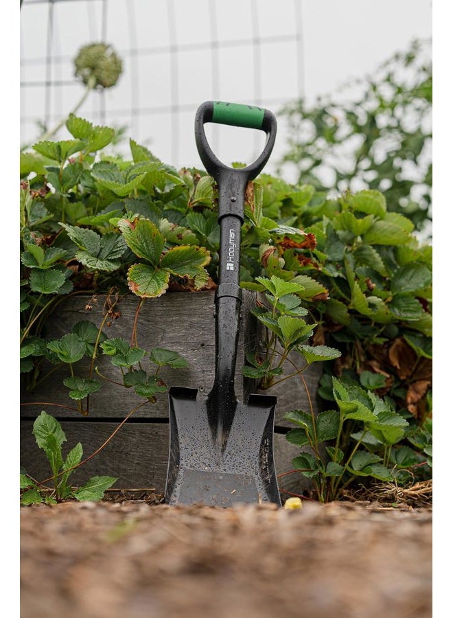 Hooyman Mini Transfer Shovel with Heavy Duty Carbon Steel Construction, Ergonomic No-Slip H-Grip Handles, D Handle, and Oversized Steps for Gardening, Land Management, Yardwork, Farming, and Outdoors - Image 4