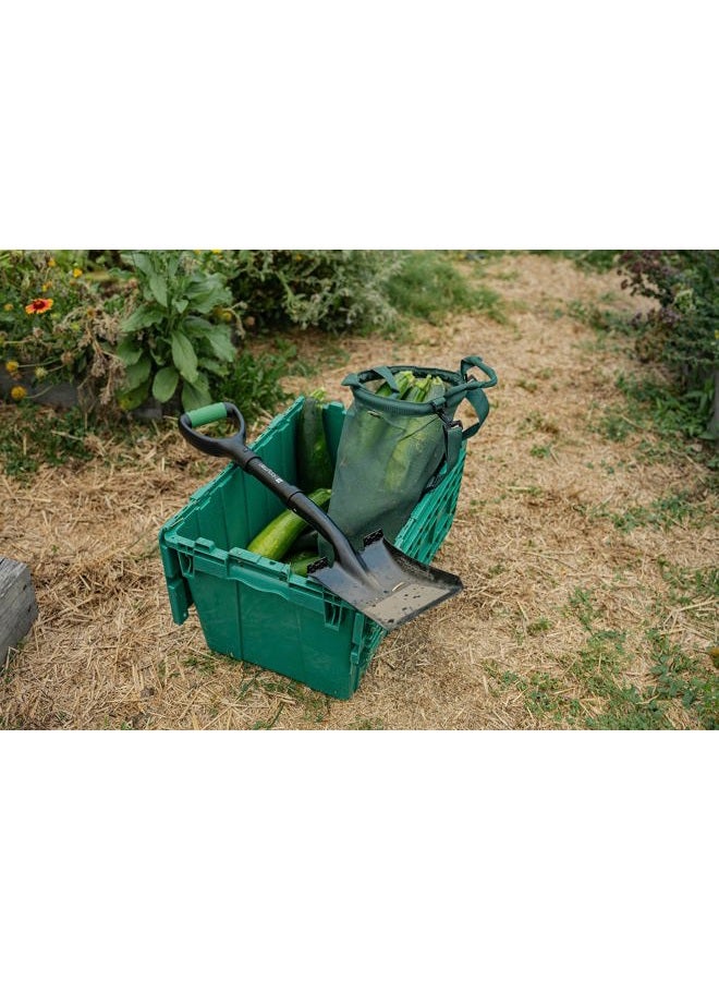 Hooyman Mini Transfer Shovel with Heavy Duty Carbon Steel Construction, Ergonomic No-Slip H-Grip Handles, D Handle, and Oversized Steps for Gardening, Land Management, Yardwork, Farming, and Outdoors - Image 3