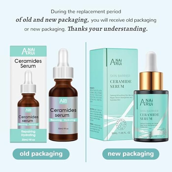 ANAI RUI Ceramide Face Serum, Calming Smooting Serum for face,Skin Barrier Repair Serum with Hyaluronic Acid, Reduces Wrinkles & Repairs Skin, Soothe Redness,Ceramide Moisturizer Serum 1 Fl.oz - Image 2