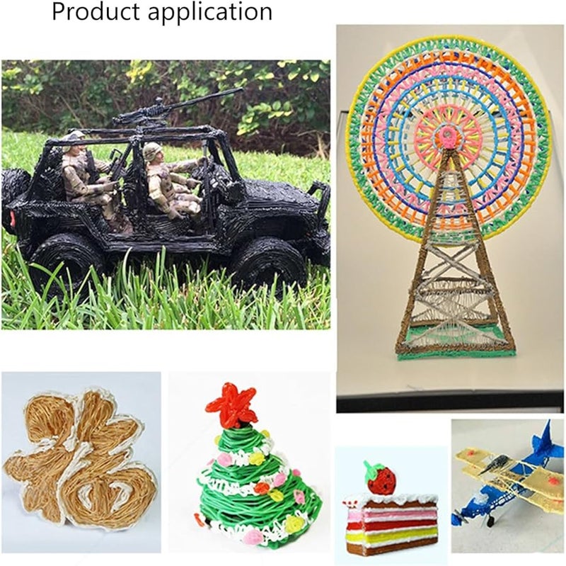 10 Pack 1.75mm 3D Printing Pen Filament Refill Random Color High Temperature FDM - Image 3